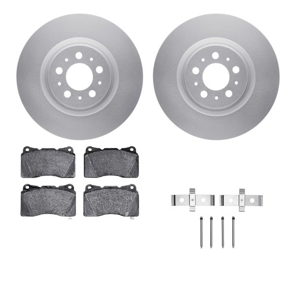 Dynamic Friction Co 4512-27076, Geospec Rotors with 5000 Advanced Brake Pads includes Hardware, Silver 4512-27076
